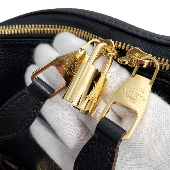 Louis Vuitton Selene MM Mahina Noir Black Tote Shoulder Bag - Picture 9 of 10